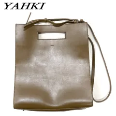 YAHKI ヤーキ 2way スクエアショルダーバッグ ハンドバッグ ライトブラウンのサムネイル