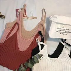 カットソー レディース Tシャツ キャミソール ロンT トップス シンプル 大きいサイズ 春 夏 秋 薄手 Vネック リブ デザイン カジュアル ス