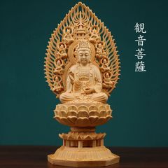 修縁堂】彫刻 仏像 大日如来 座像 木彫り 天然木檜材 仏教工芸品