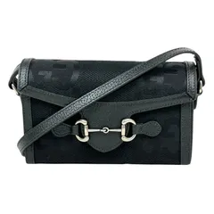 【GUCCI 】グッチ ホースビット 1955 ジャンボGG ショルダーバッグ 699296 ブラック レディース 斜め掛け 【中古】 USED-S 【9304】