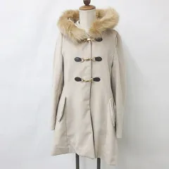 グレイル GRL コート ダッフルコート フード フェイクファーベージュ M