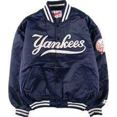 古着 90年代 スターター Starter Authentic MLB NEW YORK YANKEES ニューヨークヤンキース 中綿入り ナイロンスタジャン/evb033231