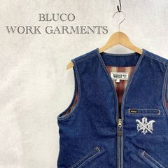 ブルコ BLUCO 6040クロス ベスト ネイビー ひょうたん柄 Lサイズ 