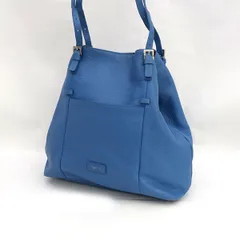 agnes b / アニエスベー ■レザー　セミショルダーバッグ　ブルー　ワンショルダー　 【バッグ/バック/BAG/鞄/カバン】 ブランド【中古】 