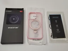 ★【訳あり】CASEKOO iPhone 15 Pro 用 ケース 米軍MIL規格 耐衝撃 MagSafe対応隠しスタンド 指紋防止 マット仕上げ 黄変防止 薄型半透明 スマホケース （ピンク）