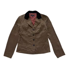  agnes b. アニエスベー テーラードジャケット  コットン 総柄裏地 レディース 36サイズ  【Z1719】 