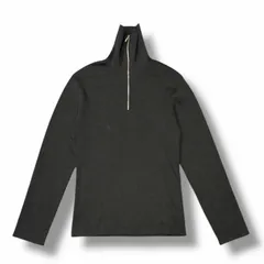 参考上代46200円 未使用 entire studios 25AW ZIP UP TURTLENECK ジップアップ タートルネック ニット エンタイアスタジオ UMM-25-11055 ブラック L （6749M）