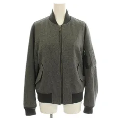 ドレステリア DRESSTERIOR ボンバージャケット MA-1 ジャケット ウール グレー ジップアップ リブ 袖ポケット 085-45062 /☆G