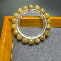 天然美品★【70Aブラックシルバールチル】★銅銀針水晶ブレスレット 天然石A 10.9-11.8mm  ZB10032