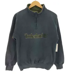 ティンバーランド Timberland 90S イスラエル製 ロゴ刺繍 スタンドネック スウェット ハーフジップ プルオーバー メンズ import：XS のサムネイル