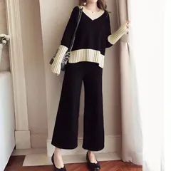 バイカラーニットセットアップ レディースIRONE