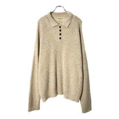 90年代 USA製 Eddie Bauer エディーバウアー コットンニットポロシャツ ベージュ(メンズ L)中古 古着 X1753