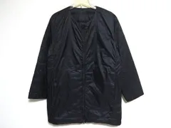 無印良品（MUJI）ノーカラーダウンコート ポケッタブルダウン/黒/NEN'S L：ｍ2292