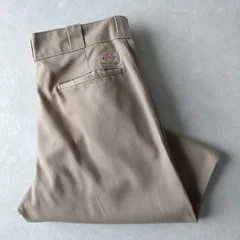 ■古着 Dickies 874DS ワークパンツ チノ ベージュ W32L32【D1665】