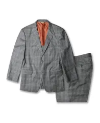 ポール・スチュアート Paul Stuart ウール チェック Classic フィット スーツ