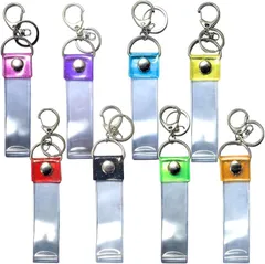 JUSTVEL 銀テープホルダー キーホルダー 収納 ケース あの感動をお守りに 保管 ストラップ 推し活 グッズ ライブ コンサート (ミックス3 8本)