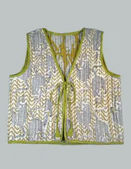 【ちょっと訳あり】ハンドメイド リバーシブル キルトベスト