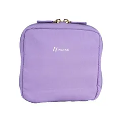 化粧ポーチ 柄無しメイクポーチ（プレーン） ラベンダー 小物入れ 自立 立てて収納 便利 トラベル 旅行 可愛い コンパクト バッグインバッグ 機能的 マチあり コスメポーチ トラベルポーチ [AA0207]