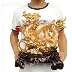 shingo 龍 神護龍 金色のドラゴン置物 金運龍如爆上 - メルカリ