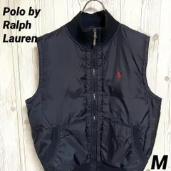 ★美品★POLO by RALPH LAUAN　ポロラルフローレン　ダウンベスト　濃紺  ダークネイビー　メンズMサイズ 24-961