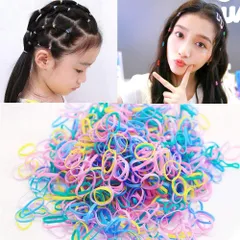 【在庫セール】ヘアアクセサリー 女の子 キッズ 小さい 髪飾り 1000本 黒 ベビーヘアゴム 髪ゴム カラフル 子供 セット こども ヘアゴム JP136(C1-color-1000) shefun