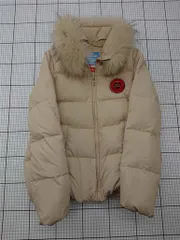 ◇ ⊇ ロデオクラウンズ Rodeo Crowns ダウンジャケット ファー付き ベージュ系 レディース E  【1512220069112】