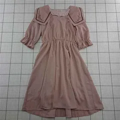 ◇ ⊂ アクシーズファム axes femme セーラーカラー刺繍ワンピース ピンク系 レディース E  【1512220070972】