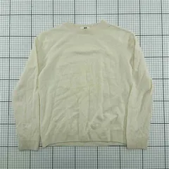 ◇ ⊇ ユニクロ UNIQLO カシミヤクルーネックセーター アイボリー系 M メンズ E  【1512220070958】