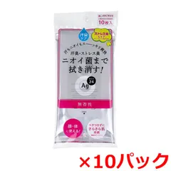 フェイス＆ボディ用デオドラントシート ファイントゥデイ エージー24 クリアシャワーシート n 無香性 10枚入り X10パック