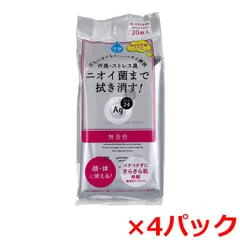 フェイス＆ボディ用デオドラントシート ファイントゥデイ エージー24 クリアシャワーシート n 無香性 30枚入り X4パック