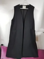 黒色 ロング ベスト