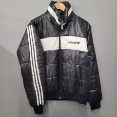 adidas 00's アーチロゴ キルティング ダウン ジャケット ブラック