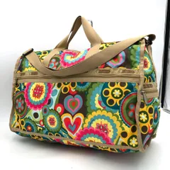 LeSportsac レスポートサック ボストンバッグ 旅行 花柄 ハート 鍵付 大容量