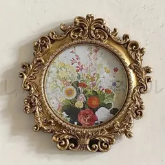 【新品?未使用】 写真立て 丸型写真入れ インテリア 装飾 デコレーション アンティーク 雑貨 おしゃれ 高級感 リビング 寝室 ヴィンテース