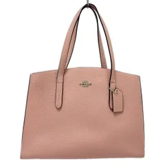 COACH(コーチ) トートバッグ チャーリー キャリーオール 25137 ピンク レザー