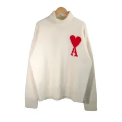 AMI PARIS HEART TURTLENECK SEWATER WHITE サイズM BFUKS402.018 アミパリス ハート タートルネック セーター トップス ニット 大名店