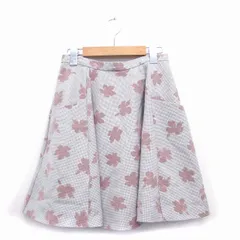 トランテアン ソン ドゥ モード 31 Sons de mode スカート フレア 膝丈 花柄 36 グレー 灰 /KT29