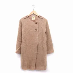 レイビームス Ray Beams コート アウター ノーカラー ウール シンプル ベージュ /KT37