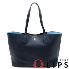 トリーバーチ トートバッグ  レザー レディース トートバッグ ネイビー  美品 【中古】