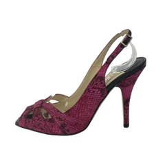 JIMMY CHOO(ジミーチュウ) サンダル 36 レディース - ピンク×黒 オープントゥ