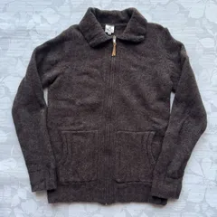 マジェスティックレゴン 襟付き 裏地付き ジップアップニットカーディガン 38