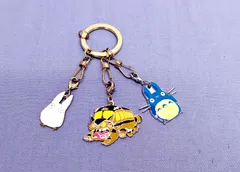 スタジオジブリ　となりのトトロ　メタルキーリング　キーホルダー　チャーム　青トトロ　子トトロ　ネコバス　830