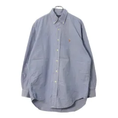 90年代 RALPH LAUREN ラルフローレン BLAKE ボタンダウン 長袖シャツ ライトブルー(メンズ M)中古 古着 X1778