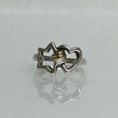 ジ*ニ様 ティファニー ハート スター リング SV925 YG750 コンビ Tiffany&Co. ティファニー ハート&スターリング 925/750 シルバー