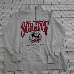 ◇ ⊇ Attitude Makes style! 2210113 スクラッチプリント ハーフジップスウェット グレー系 レディース M E  【1512220067347】