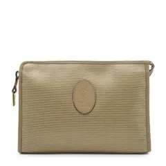 イヴ・サンローラン ビンテージ ポーチ Yves Saint Laurent Vintage Pouch Beige Leather