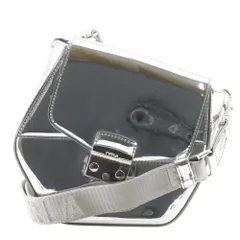 【Furla】フルラ メトロポリス プリズマ パテントレザー シルバー レディース ショルダーバッグ Furla】フルラ メトロポリス プリズマ パテントレザー シルバー
