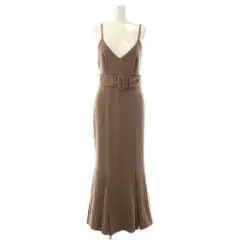 スナイデル SNIDEL ウエストベルトマーメイドワンピース キャミソール ロング 1 モカ /NR ■OS ■SH