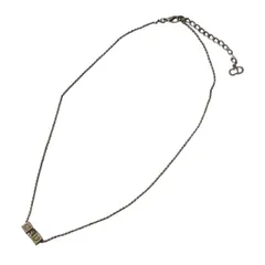 Christian Dior ディオール ネックレス ペンダント アクセサリー ジュエリー CDロゴ サイコロ メタル ラインストーン シルバーのサムネイル