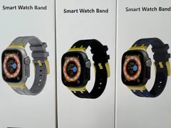 Apple Watch 互換 シリコンバンド 42/44/45/46/49mm 高級 ステンレス金具（箱付）黒金 紺金 灰金 ブラック ネイビー グレー ゴールド Ultra / Ultra 2、Series 10/8/7/6/5、SE /デイトナ風